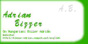 adrian bizzer business card